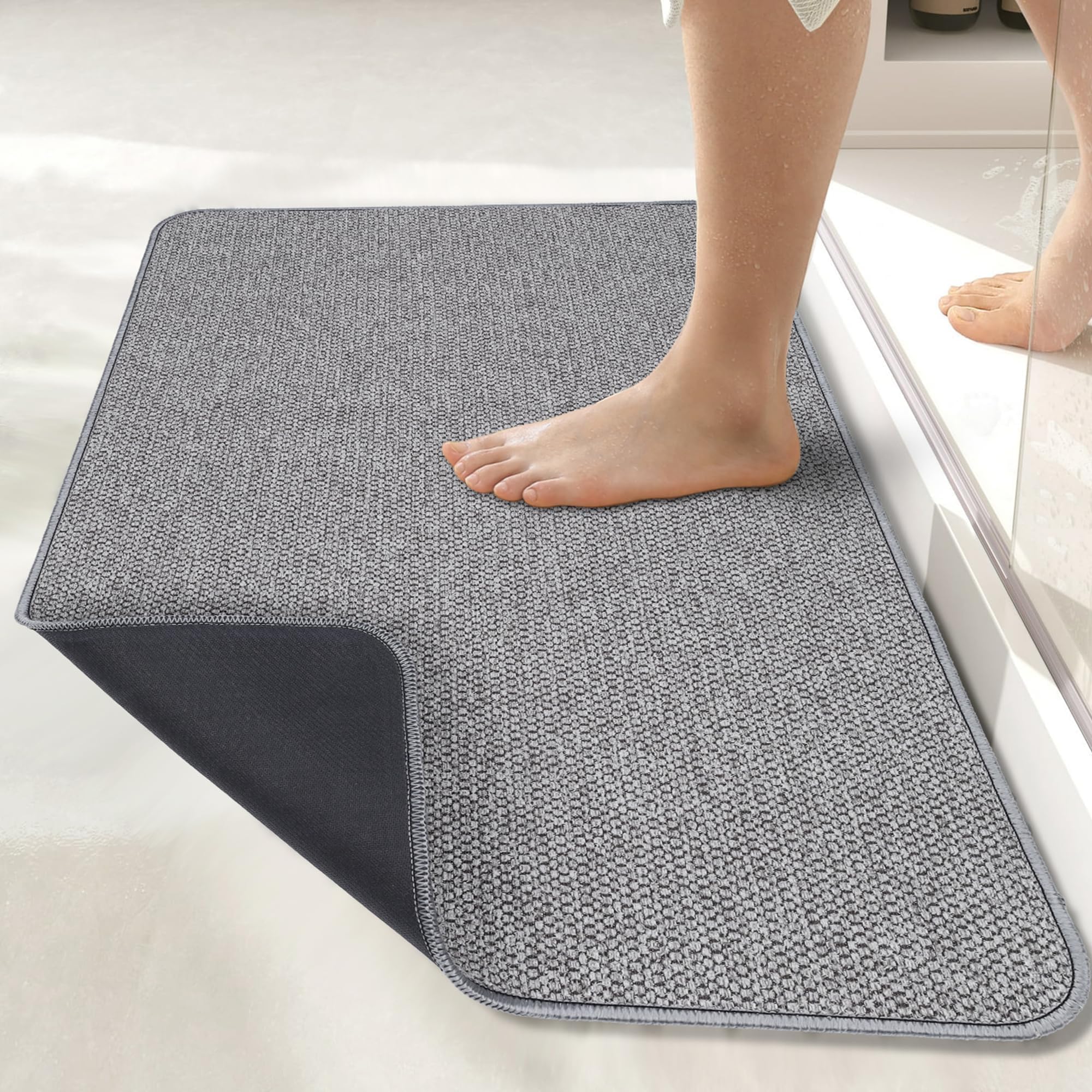 Bath Mat,Ultra Thin Bathroom Rugs,Rubber Bath Mats for Bathroom,Bath rugs - Image 6