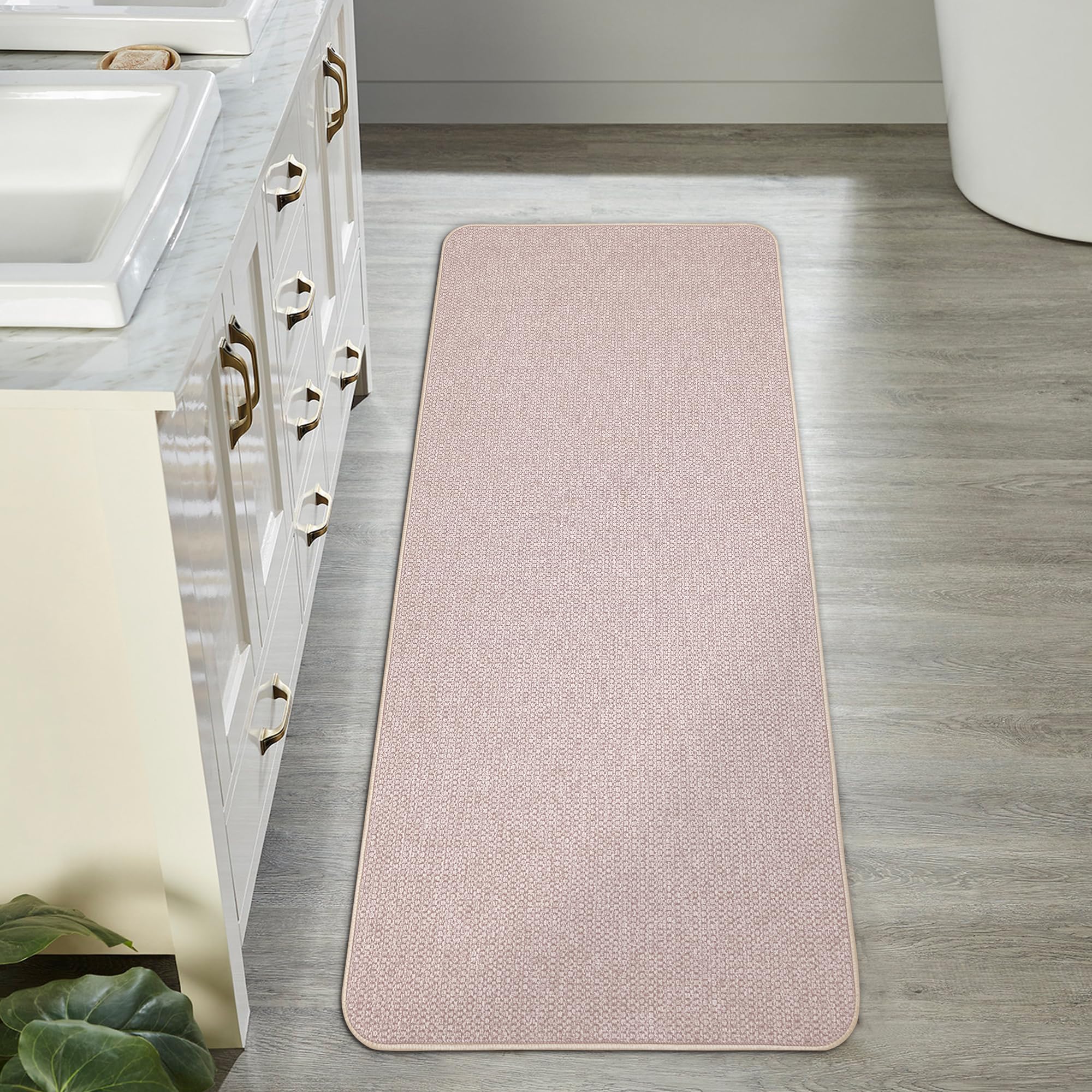 Bath Mat,Ultra Thin Bathroom Runner Rugs,Large Bath Mats for Bathroom,Quick Dry,Non-Slip,Machine Washable,Low Pile,Bath Rug,Shower Outside,Sink,Home Decor Accessories.Beige,1'9"x3'11"(21x47inch) - Image 7