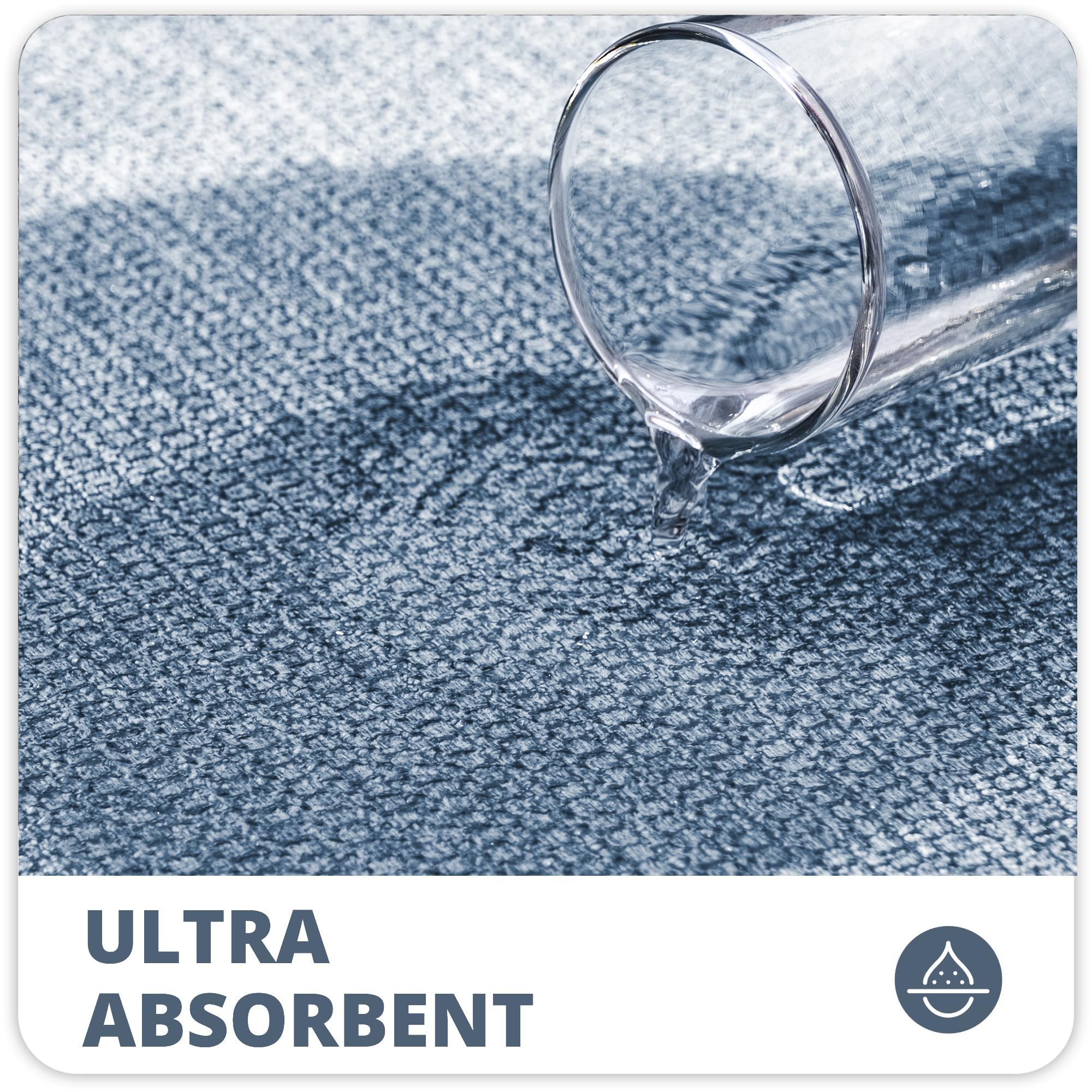 Bath Mat,Ultra Thin Bathroom Rugs,Rubber Bath Mats for Bathroom,No Slip Bath Rugs,Quick Dry,Machine Washable,Low Pile,Absorbent,Shower Outside,Sink,Home Decor Accessories.Blue,2'x3'(24x36inch) - Image 3
