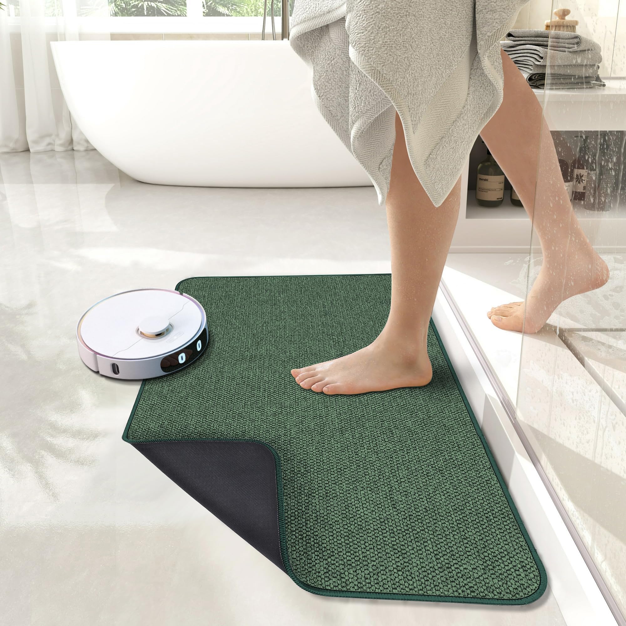 Bath Mat,Ultra Thin Bathroom Rugs,Rubber Bath Mats for Bathroom,Bath rugs - Image 6
