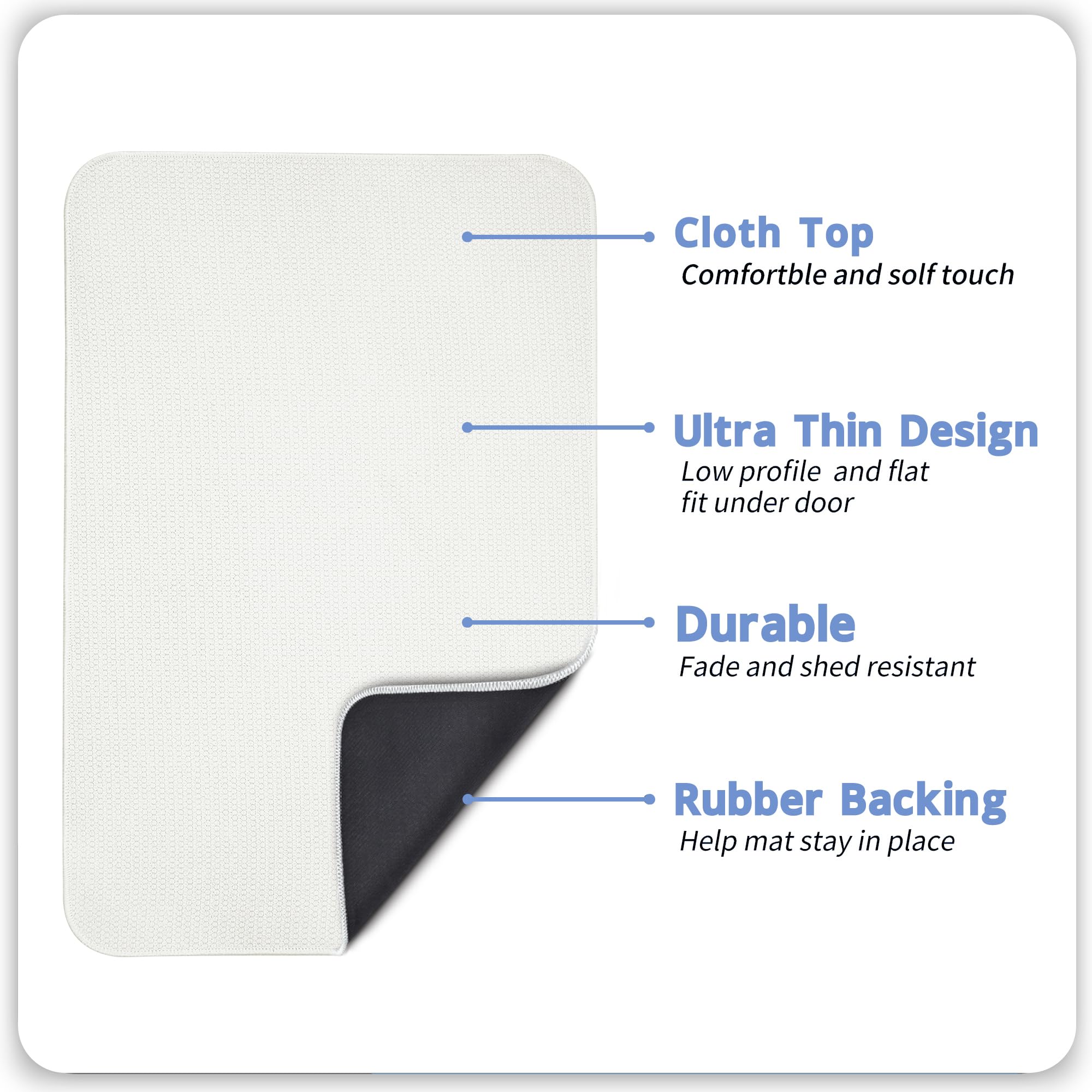 Bath Mat,Ultra Thin Bathroom Rugs,Rubber Bath Mats for Bathroom,Bath rugs - Image 2