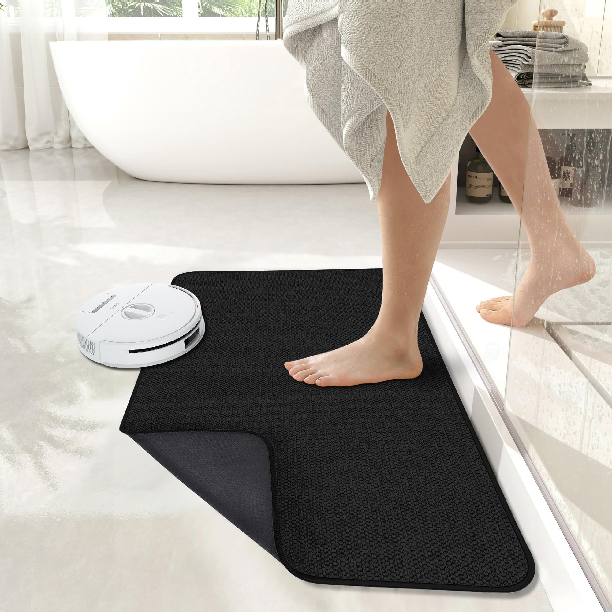 Bath Mat,Ultra Thin Bathroom Rugs,Rubber Bath Mats for Bathroom,Bath rugs - Image 6