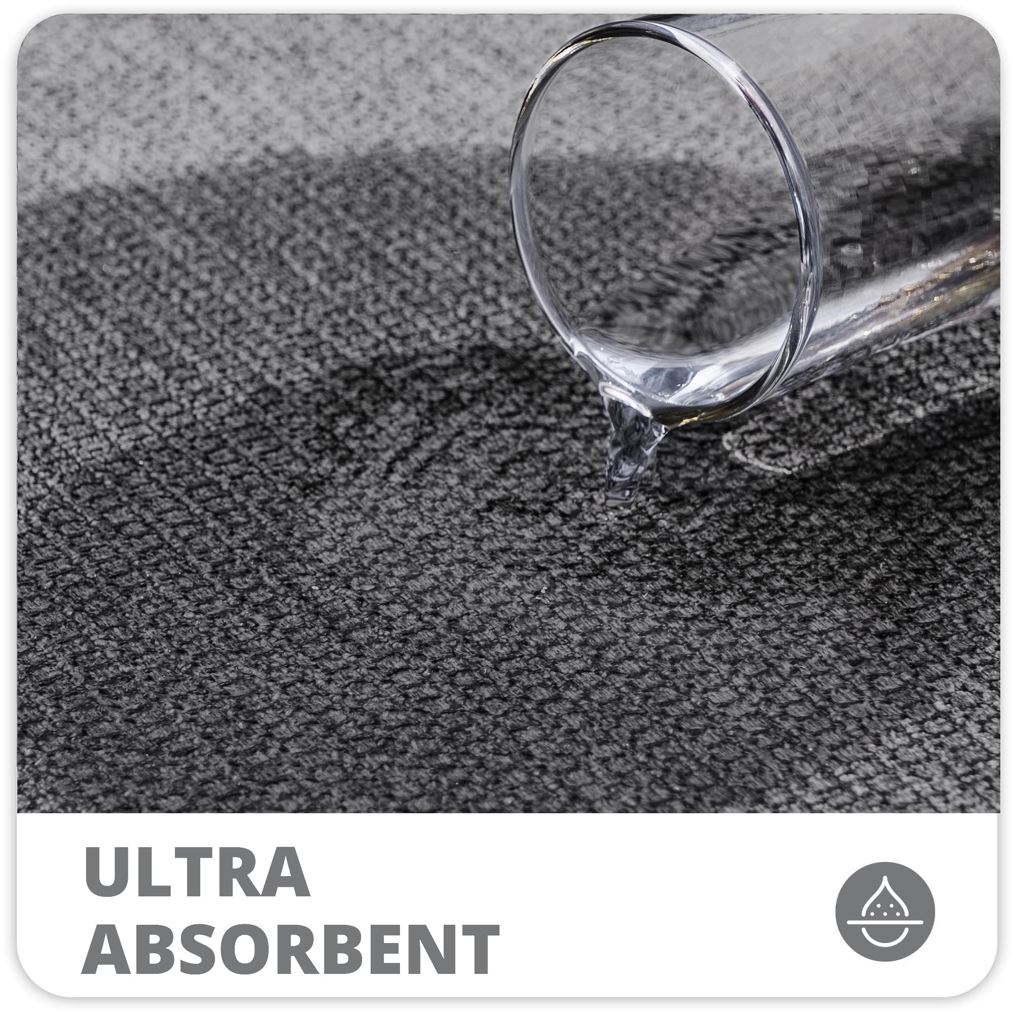 Bath Mat,Ultra Thin Bathroom Runner Rugs,Large Bath Mats for Bathroom,Quick Dry,Non-Slip,Machine Washable,Low Pile,Bath Rug,Shower Outside,Sink,Home Decor Accessories.Dark Grey,2'x5'(24x60inch) - Image 3