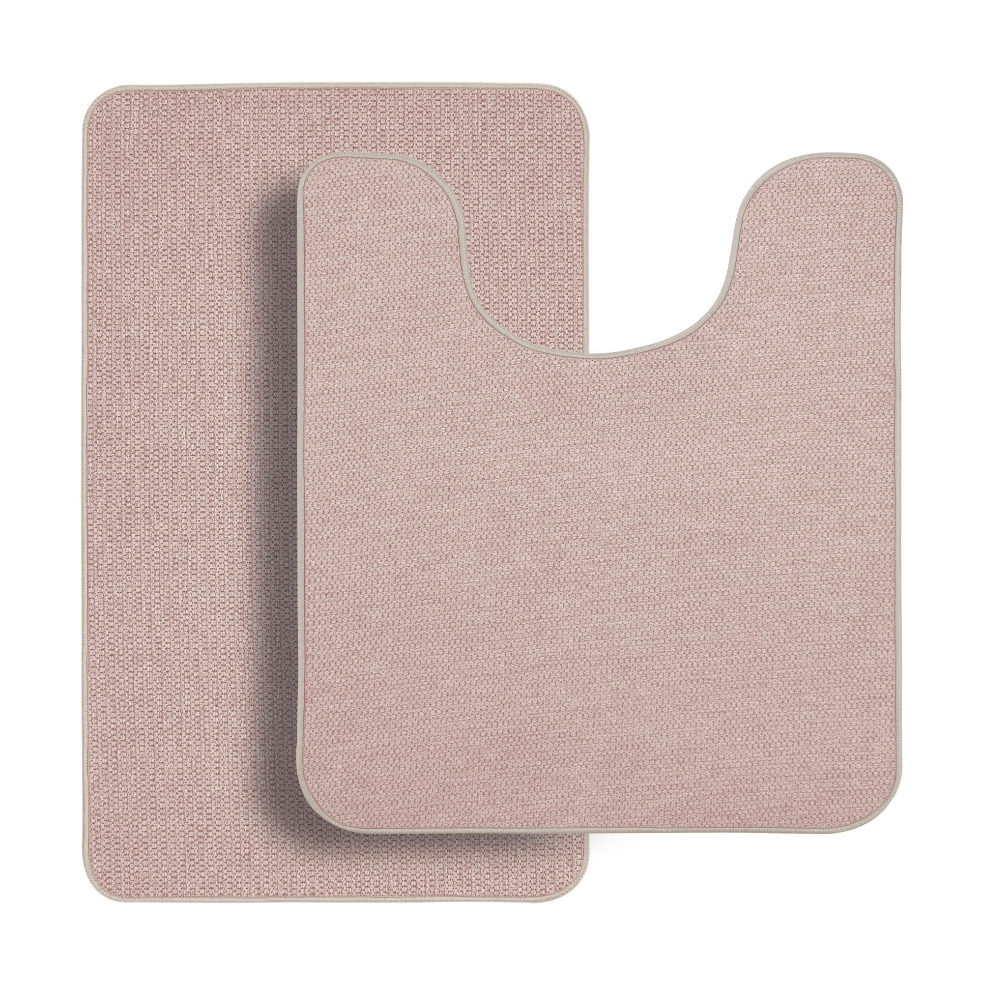 Bosap Bath Mat Set 2 Pieces ,Ultra Thin Bathroom Rugs,Rubber Toilet Rugs - Image 7