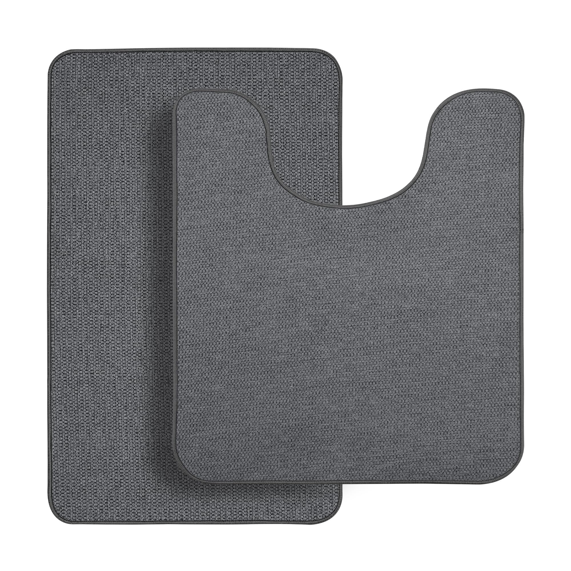 Bosap Bath Mat Set 2 Pieces ,Ultra Thin Bathroom Rugs,Rubber Toilet Rugs - Image 7