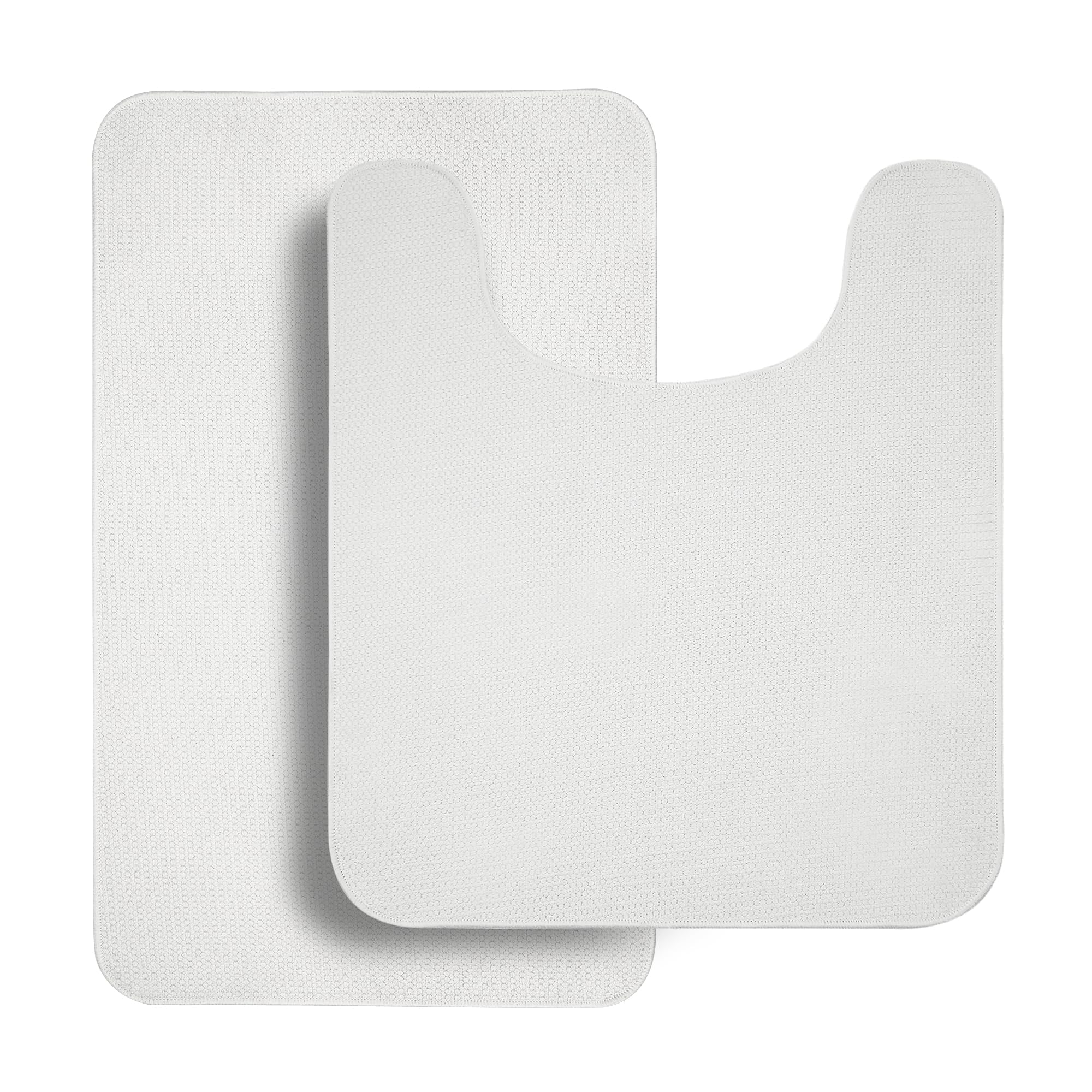 Bosap Bath Mat Set 2 Pieces ,Ultra Thin Bathroom Rugs,Rubber Toilet Rugs - Image 7