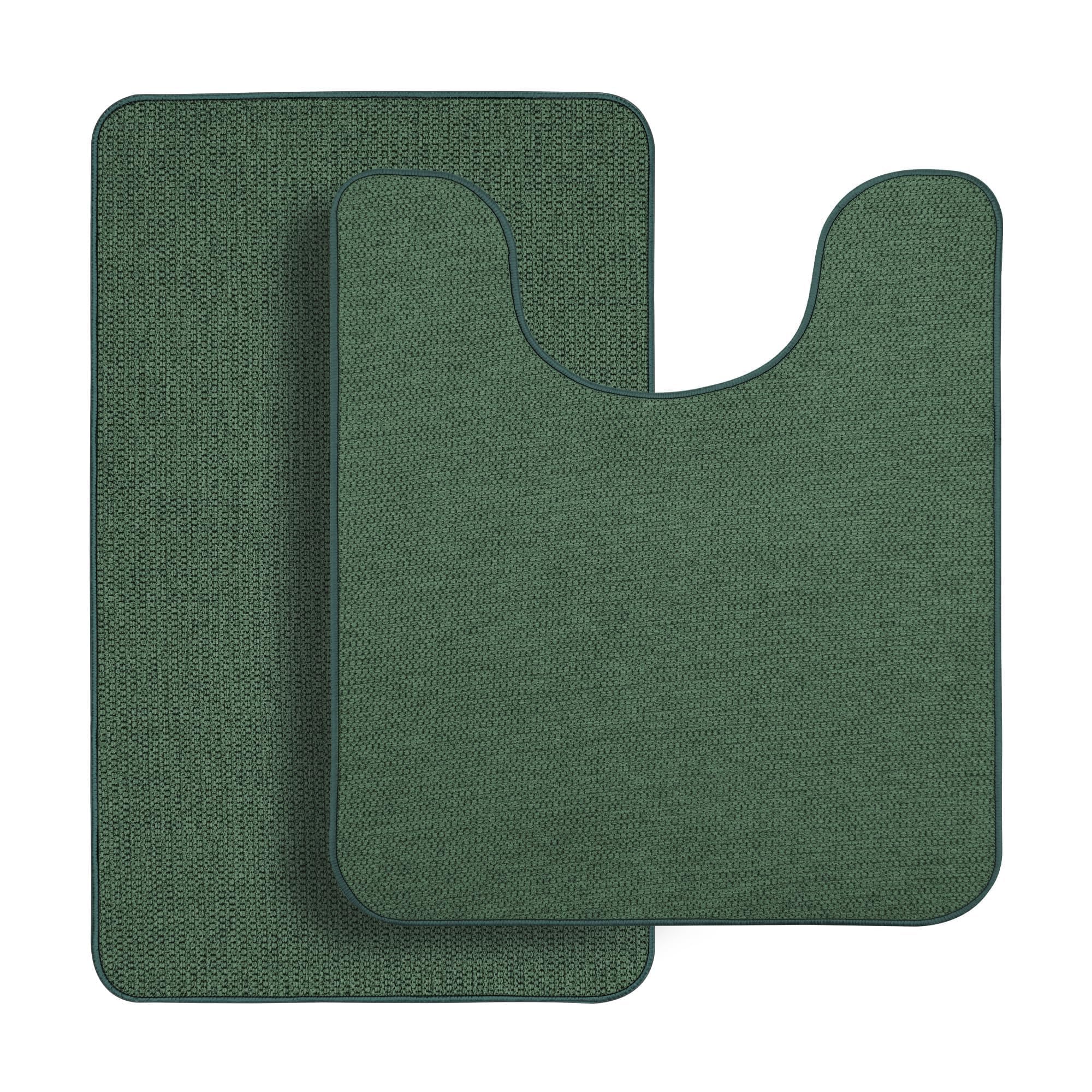 Bosap Bath Mat Set 2 Pieces ,Ultra Thin Bathroom Rugs,Rubber Toilet Rugs - Image 7