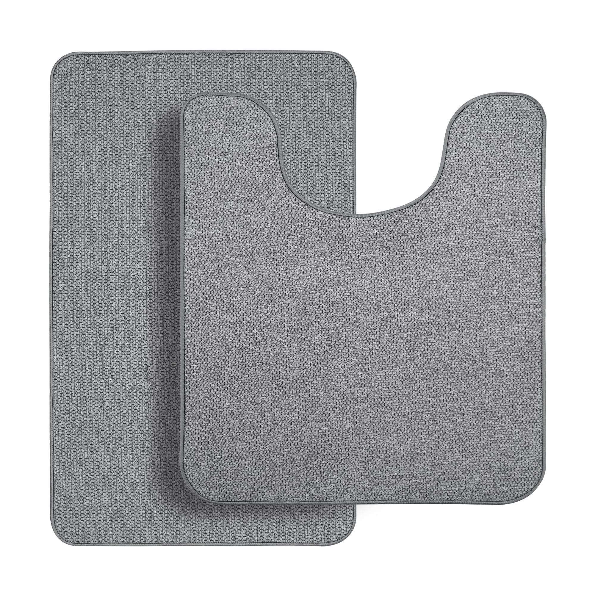 Bosap Bath Mat Set 2 Pieces ,Ultra Thin Bathroom Rugs,Rubber Toilet Rugs - Image 7