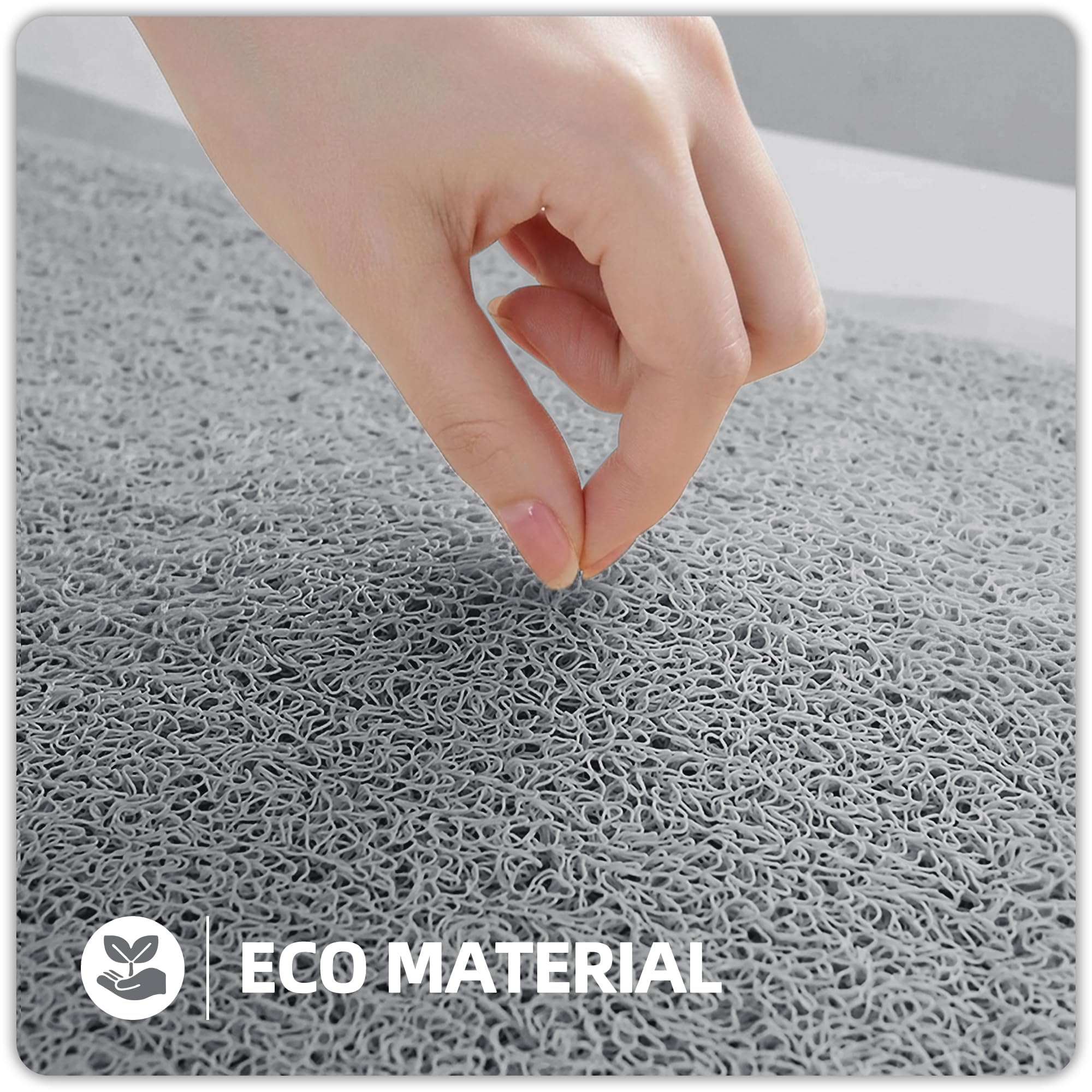 Upgraded Anti Slip Shower Mat for Inside Shower,Non Slip Bathtub Mat with Suction Cups,Shower Floor Mat,Scrubber Mats,Easy to Clean,Quick Dry,Easy Drainage,Loofah Bath Mat for Tub,Grey,16''x24'' - Image 6