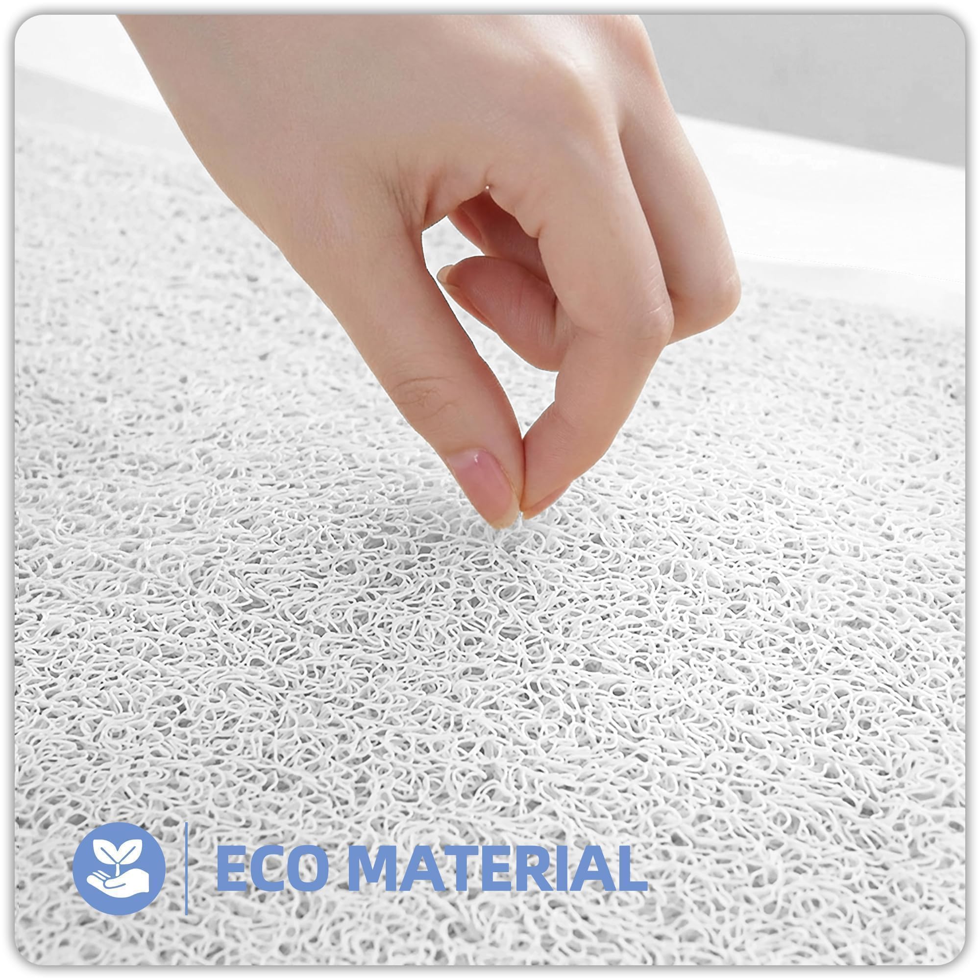 Upgraded Anti Slip Shower Mat for Inside Shower,Non Slip Bathtub Mat with Suction Cups,Shower Floor Mat,Scrubber Mats,Easy to Clean,Quick Dry,Easy Drainage,Loofah Bath Mat for Tub,White,24''x24'' - Image 5