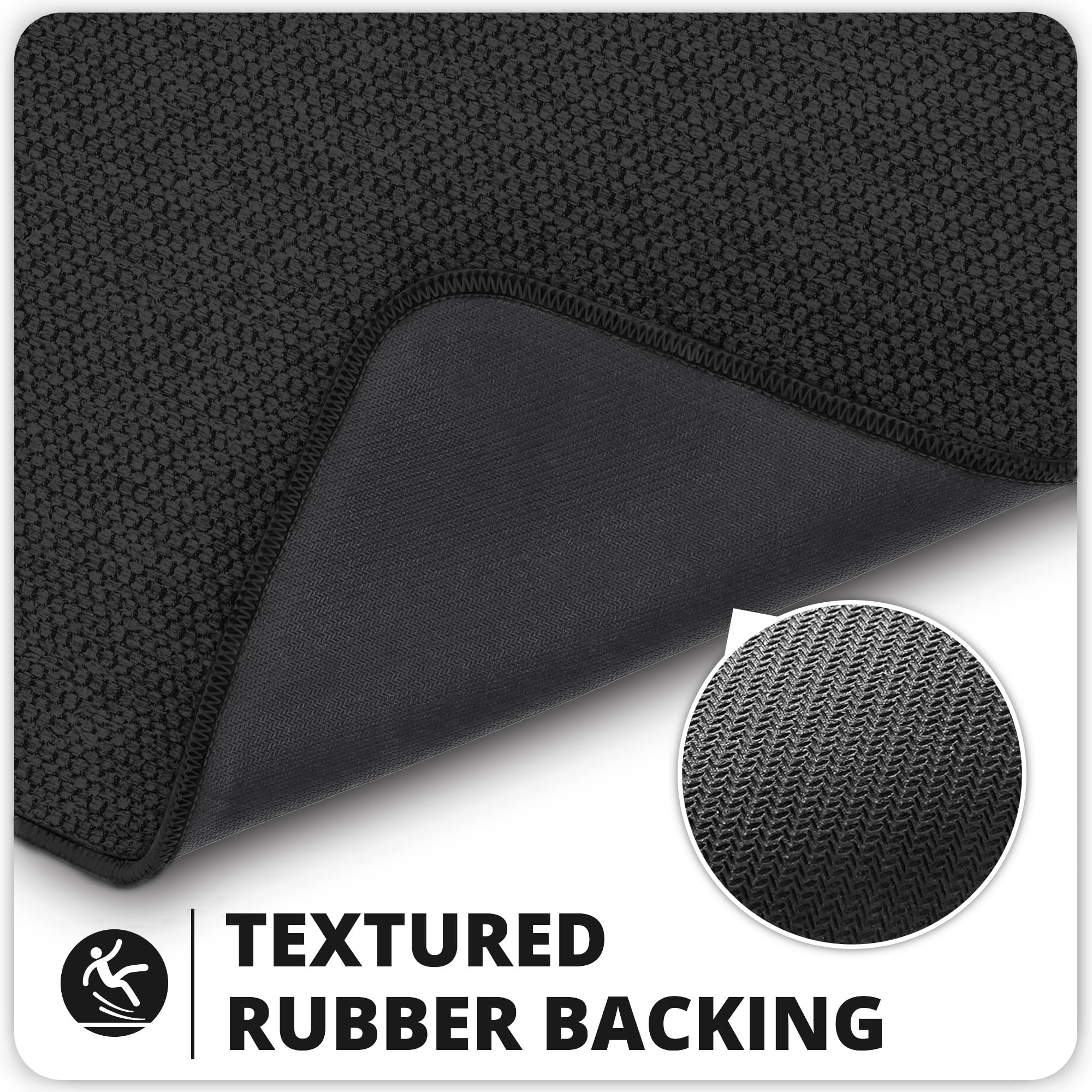 Bath Mat,Ultra Thin Bathroom Runner Rugs,Large Bath Mats for Bathroom,Quick Dry,Non-Slip,Machine Washable,Low Pile,Bath Rug,Shower Outside,Sink,Home Decor Accessories.Black,3'x5'(36x60inch) - Image 4