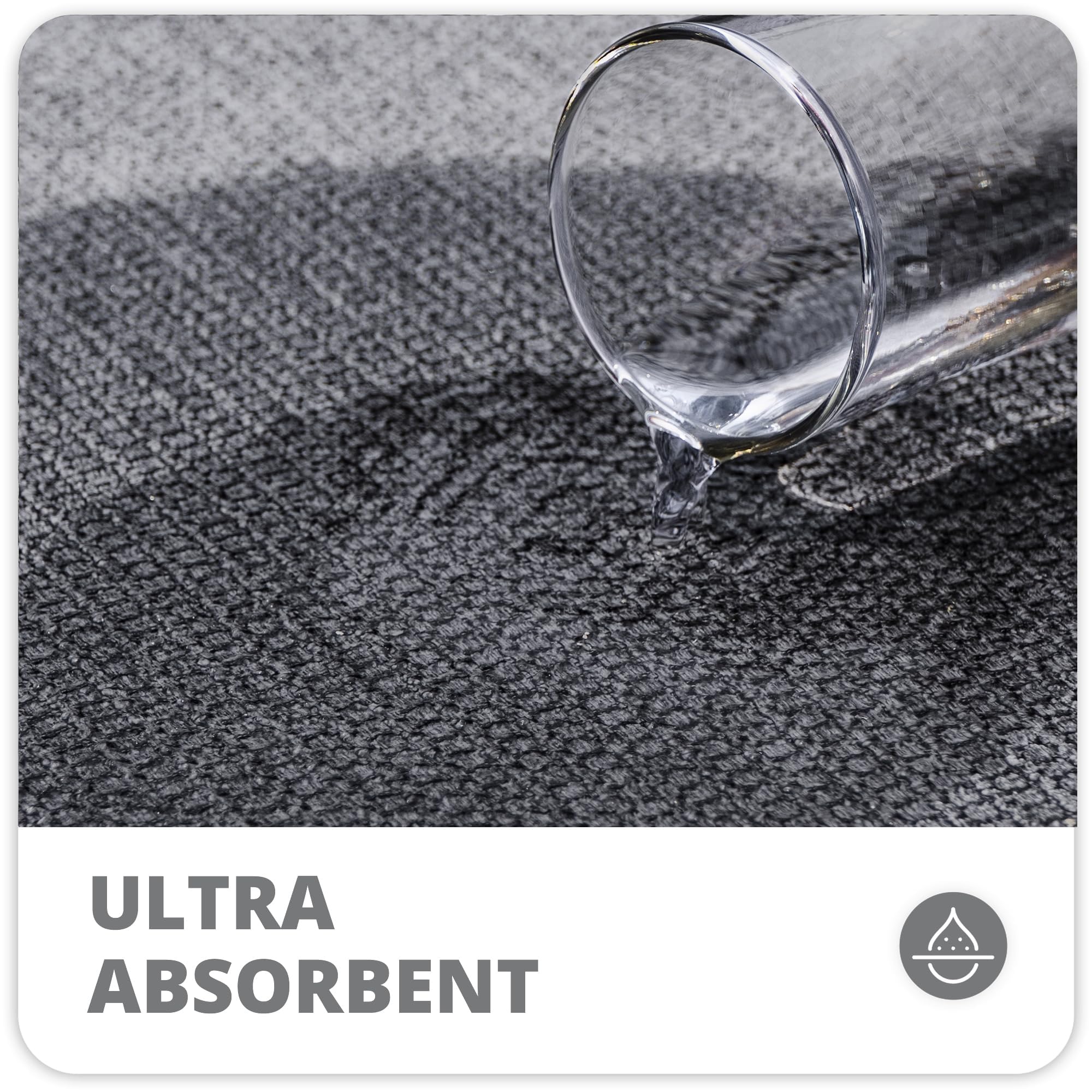 Bath Mat,Ultra Thin Bathroom Runner Rugs,Large Bath Mats for Bathroom,Quick Dry,Non-Slip,Machine Washable,Low Pile,Bath Rug,Shower Outside,Sink,Home Decor Accessories.Dark Grey,3'x5'(36x60inch) - Image 3