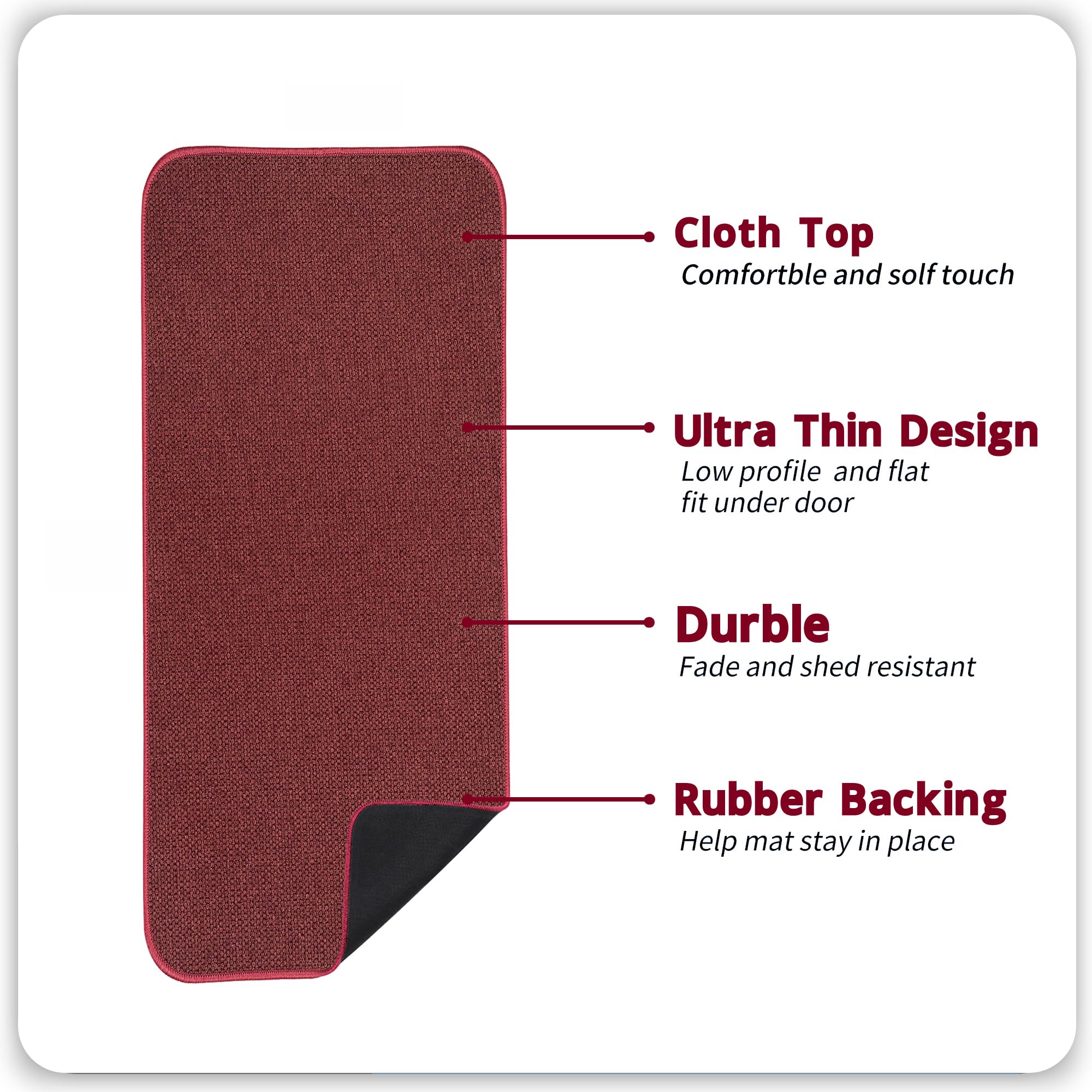 Bath Mat,Ultra Thin Bathroom Runner Rugs,Large Bath Mats for Bathroom - Image 2