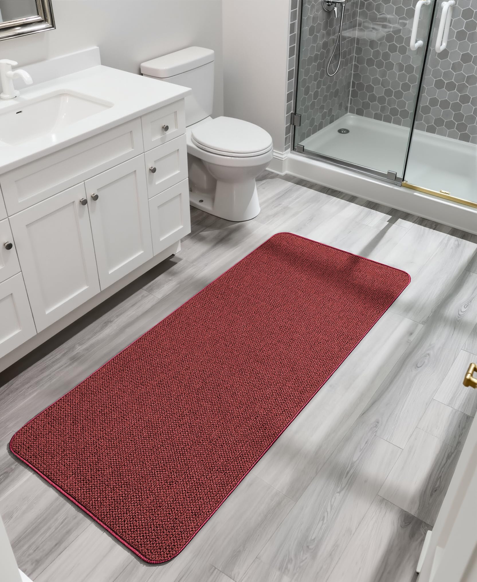 Bath Mat,Ultra Thin Bathroom Runner Rugs,Large Bath Mats for Bathroom - Image 6